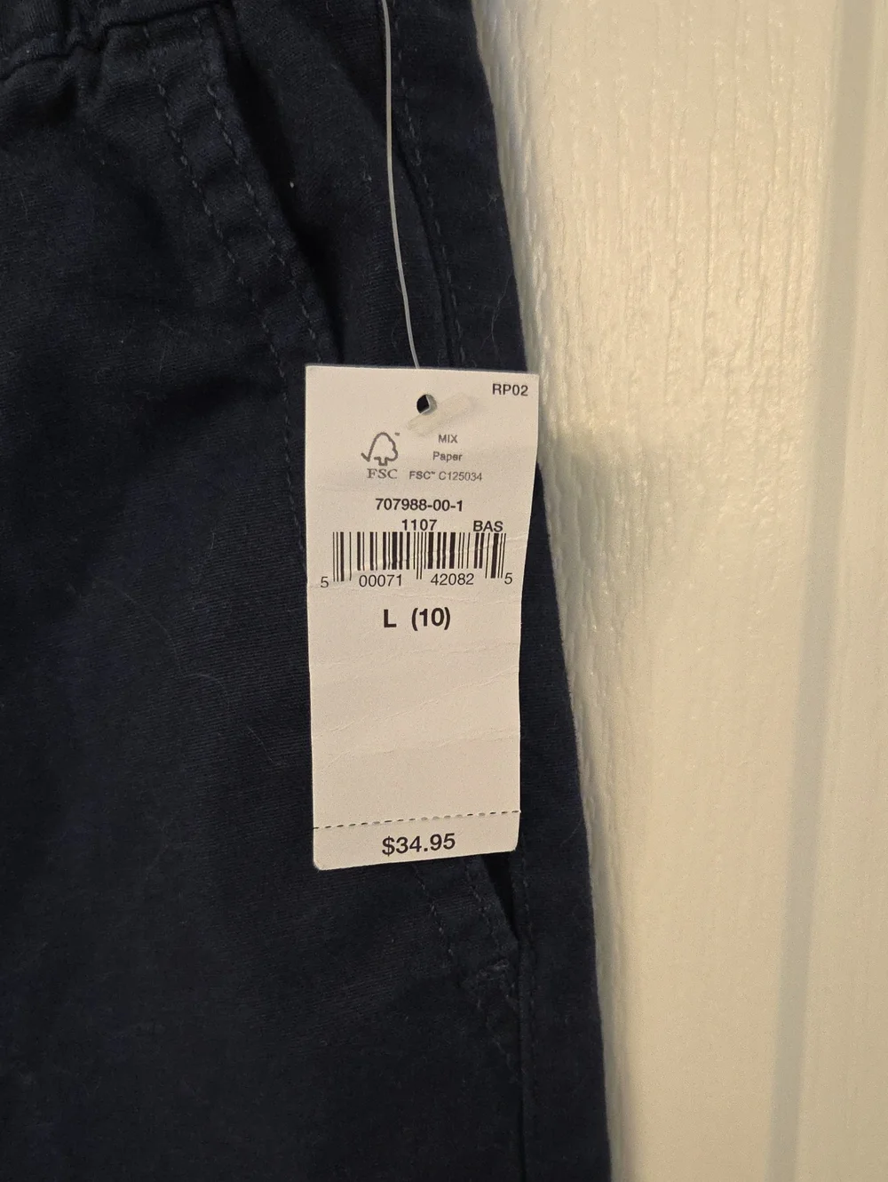 NWT GAP Kids Navy Pants - Sz L/10